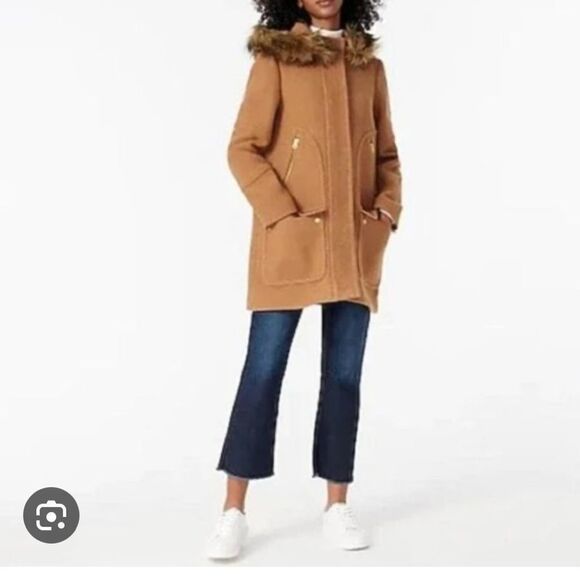 J. Crew Chateau Italian Stadium Cloth Nello Gori Wool Coat - Picture 1 of 16
